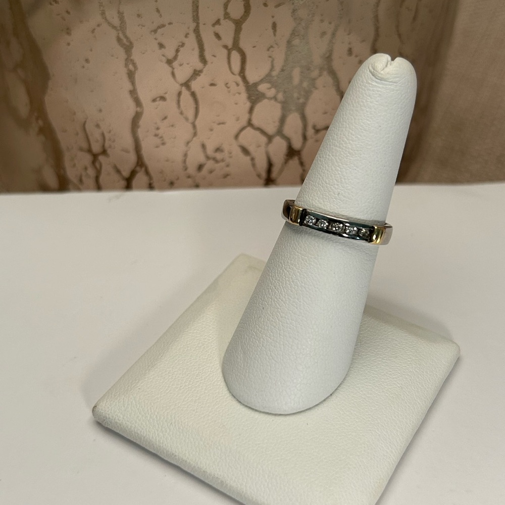 14K DIAMOND TWO TONE BAND